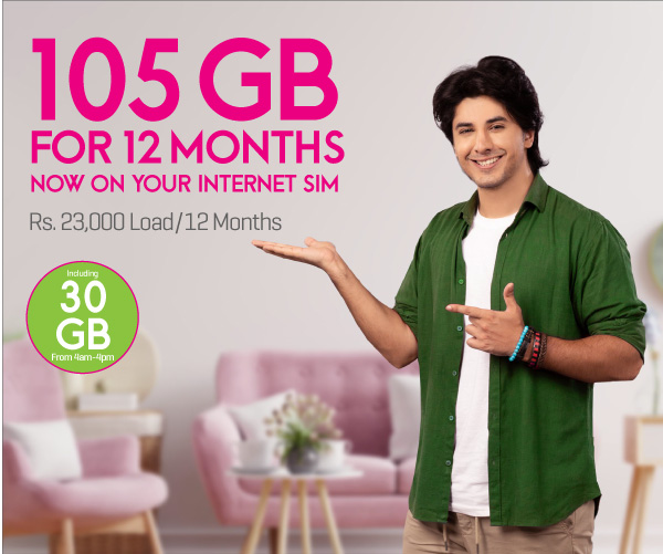 Internet Sim 105GB (Inc. 30GB 4am-4pm)/ 12 months