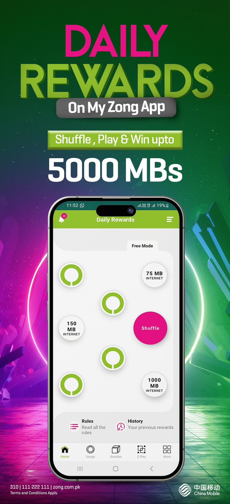 zong daily reward