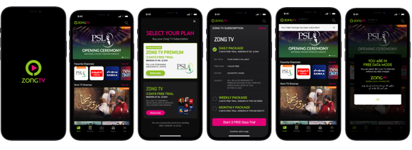 Zong TV – Package Subscription